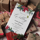 Winterpoinsettia Hochzeit Einladung