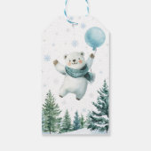 Winterpolar Geburtstagsparty Danke Geschenkanhänger (Rückseite)