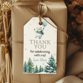 Winterpolar Geburtstagsparty Danke Geschenkanhänger