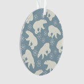 Winterpolar nahtloses Muster + Ihre Ideen Ornament (Vorderseite)