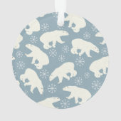 Winterpolar nahtloses Muster + Ihre Ideen Ornament (Rückseite)