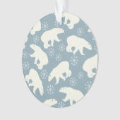 Winterpolar nahtloses Muster + Ihre Ideen Ornament (Vorderseite)