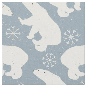 Winterpolar nahtloses Muster + Ihre Ideen Stoff