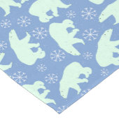 Winterpolarbär auf blau mittelgroßer tischläufer (Ecke)