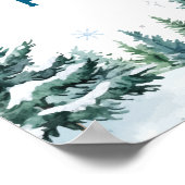 Winterpolarbär Foto Meilenstein Zeichen Poster (Ecke)