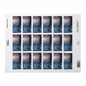 Winterpolarbär Weihnachtsfeiertag Adressaufkleber (Vorne)