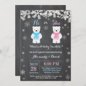 Winterpolarbären: Gender-Aufregung Einladung (Vorne/Hinten)