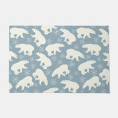 Winterpolarbären nahtloses Muster + Ihre Ideen Fußmatte (Vorderseite)