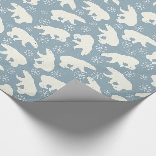 Winterpolarbären nahtloses Muster + Ihre Ideen Geschenkpapier (Ecke)