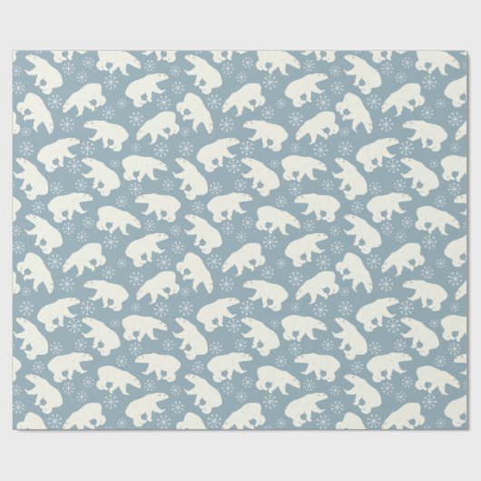 Winterpolarbären nahtloses Muster + Ihre Ideen Geschenkpapier (Flach)