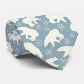 Winterpolarbären nahtloses Muster + Ihre Ideen Krawatte (Gerollt)