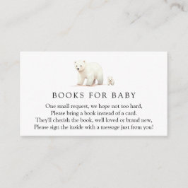 Winterpolarbärenbücher für Babyanfragen Begleitkarte
