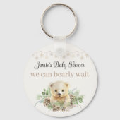 Winterpolarbärengeschlecht - Neutrale Babydusche Schlüsselanhänger (Vorderseite)