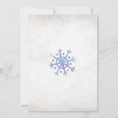 Winterpolarbear Babydusche Einladung Schneeflocke (Rückseite)