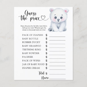 Winterpolare Teddybär - Rate den Preis! Spiel