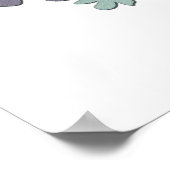 Winterpolka-Schüssel in Baumposter Poster (Ecke)