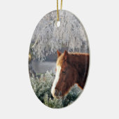 Winterponyverzierung Keramikornament (Links)