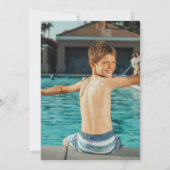 Winterpool Geburtstags-Foto-Party Einladung (Rückseite)