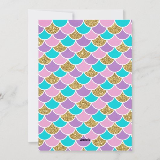 Winterpool - Meerjungfrau - Einladung (Rückseite)