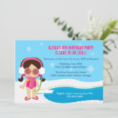 Winterpool Party Einladung (Stehend Vorderseite)