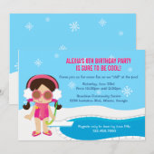 Winterpool Party Einladung (Vorne/Hinten)