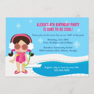 Winterpool Party Einladung