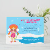 Winterpool Party Einladung (Stehend Vorderseite)