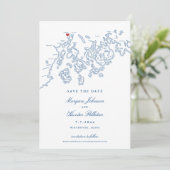 Winterport Maine Map Navy Blue Foto Save The Date (Stehend Vorderseite)
