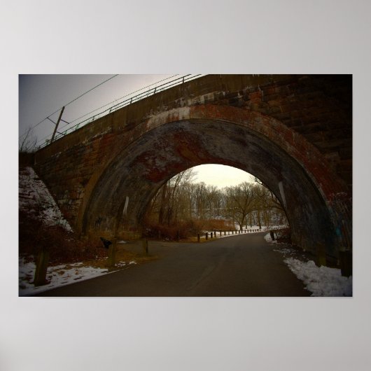 Winterposter Bogenbrücke Poster (Vorne)