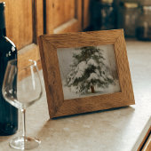 Winterposter mit schneebedecktem Kiefernbaum Poster