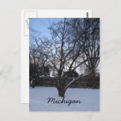 Winterpostkarte von Michigan Postkarte (Vorne/Hinten)