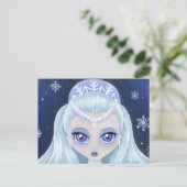 Winterprincess Portrait Postkarte (Stehend Vorderseite)