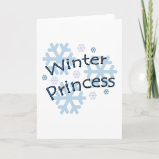 Winterprinzessin Feiertagskarte