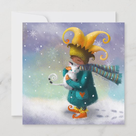 Winterprinzessin und ihre Katze (Vorderseite)