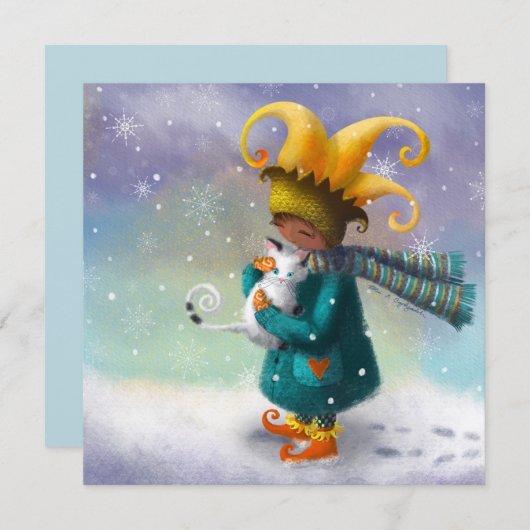 Winterprinzessin und ihre Katze (Vorne/Hinten)