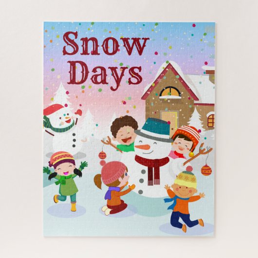 Winterpuzzle für Schneetage Puzzle (Vertikal)