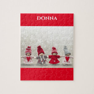 Winterpuzzle mit Kindernamen. Puzzle
