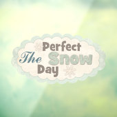 Winterquote niedlicher Schneetag Vintag Fensteraufkleber (Blatt 3)