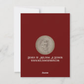 Winterrad des Jahres Feiertagskarte (Rückseite)