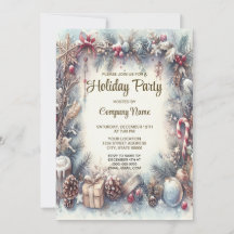 Winterrahmen Weihnachts-Party Einladung