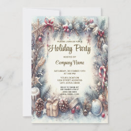 Winterrahmen Weihnachts-Party Einladung