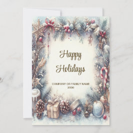 Winterrahmen Weihnachtskarte Feiertagskarte