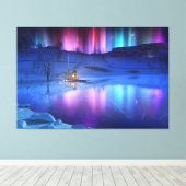 Winterrainbow Canvas Print Leinwanddruck (Insitu (Holzboden))