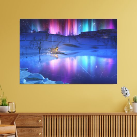 Winterrainbow Canvas Print Leinwanddruck (Insitu (Wohnzimmer))