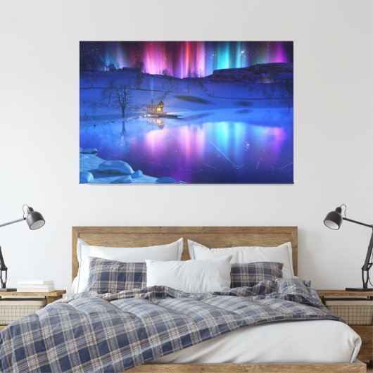 Winterrainbow Canvas Print Leinwanddruck (Insitu (Schlafzimmer))