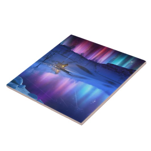 Winterrainbow-Decorative Tile / Trivet Fliese (Seite)