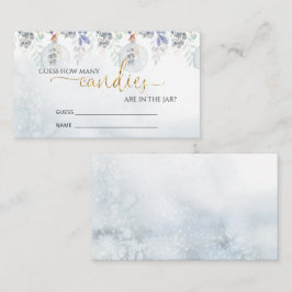 Winterraten Sie, wie viele Bonbons-Kapseln Begleitkarte