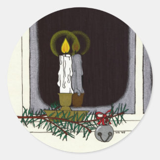 Winterreflektionskleber Runder Aufkleber