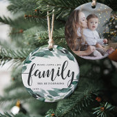 Winterreichweite | Peace Liebe Joy Family Keramik Ornament