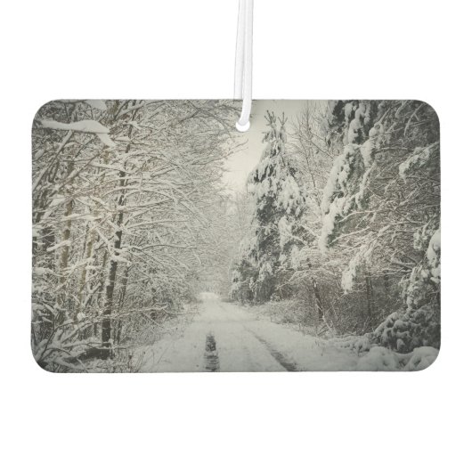 Winterreise durch das Wald Autolufterfrischer (Rückseite)